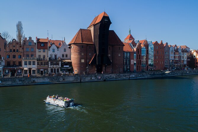 Cruises on the Motlawa River by a luxury catamaran - Gdańsk from the water side - The Crane, Gdańsk’s great waterfront symbol