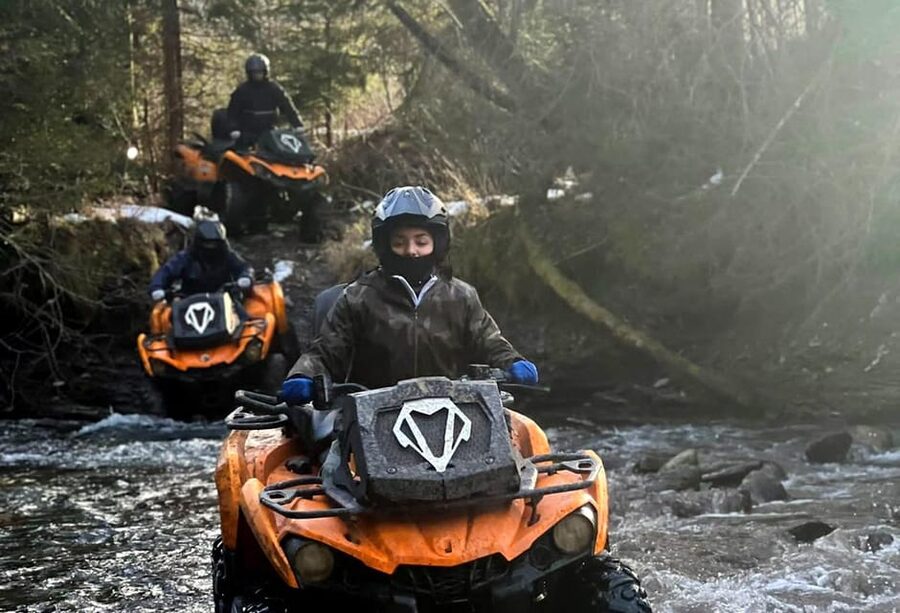 From Krakow: ATV/Snowmobile Ride, Shooting & Hot Springs - When snowmobiles replace the quads