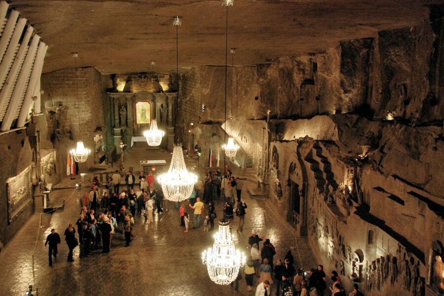 From Krakow: Auschwitz Museum and Wieliczka Salt Mine Tour - St. Kinga’s Chapel, the underground centerpiece