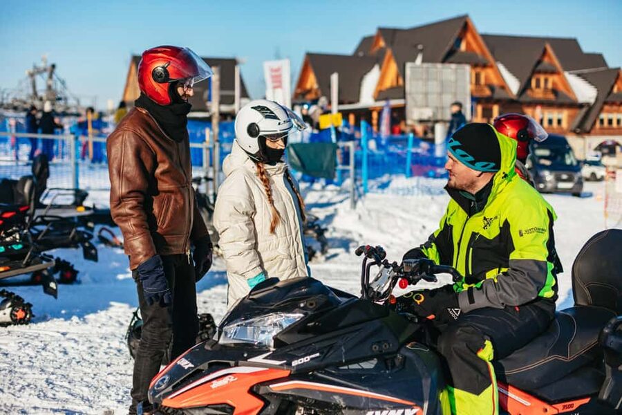 From Krakow: Snowmobile Adventure with Thermal Pools Visit - Riding through the winter countryside