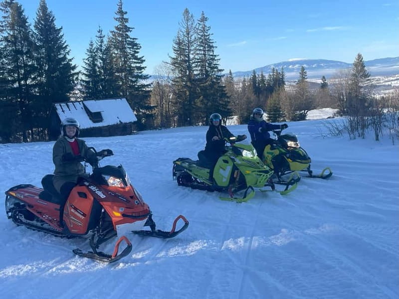 From Krakow: Snowmobile, Zakopane & Chochołowskie Baths - Snowmobile ride, or quad when the snow is thin