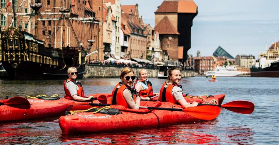 Gdańsk: Islands and Canals Private Kayak Tour - The Soldek and the Crane Look Different from Water