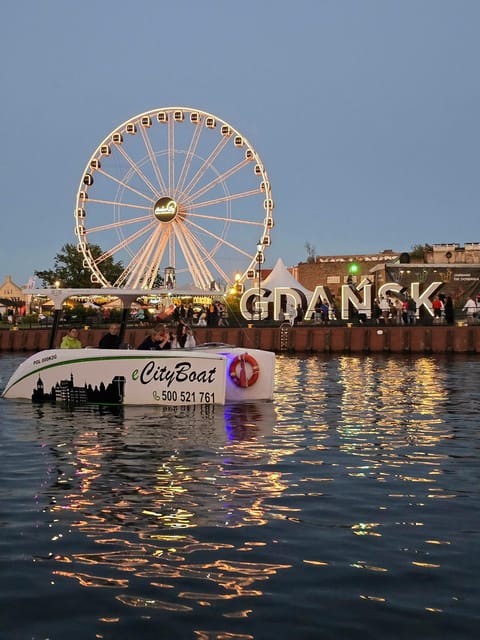 Gdańsk: Motława River Eco Cruise at Sunset with Prosecco - From Boat & Bike to the Motława