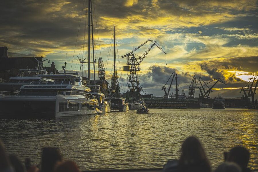 Gdańsk: Sunset Cruise on a Historic Polish Boat - Starting beside the former Gdańsk Shipyard