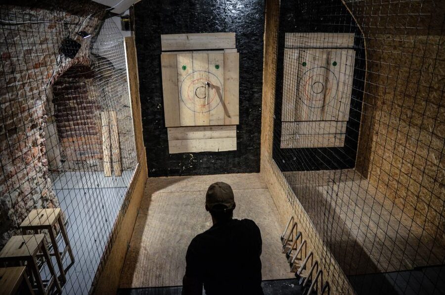 Kraków: Axe-Throwing in Axe Nation, the First Club in Europe - Is $100 good value for five people?