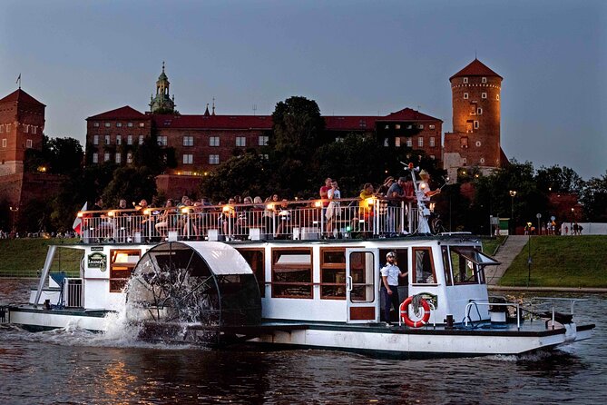 Krakow by night 60 minutes cruise The Vistula River Krakow - Meeting the boat at Bulwar Czerwieński