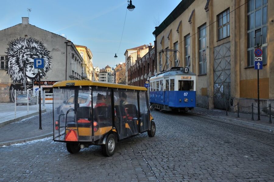 Krakow: Jewish Quarter and Ghetto Sightseeing Golf Cart Tour - What you see among the 20-plus monuments