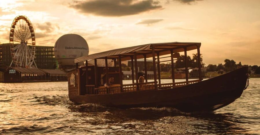 Krakow: Vistula Night Cruise by Gondola w/ Audio Commentary - Boarding a Polish-built wooden gondola