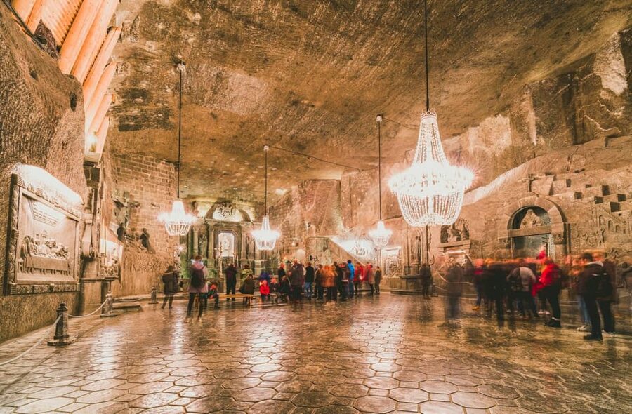 Krakow: Wieliczka Salt Mine Skip-the-Line Live Guided Tour - Chambers, underground lakes, and salt-carved work