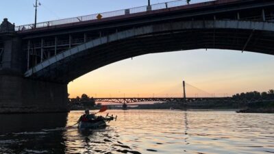 Packrafting kayaking guided tour Vistula river Warsaw Poland
