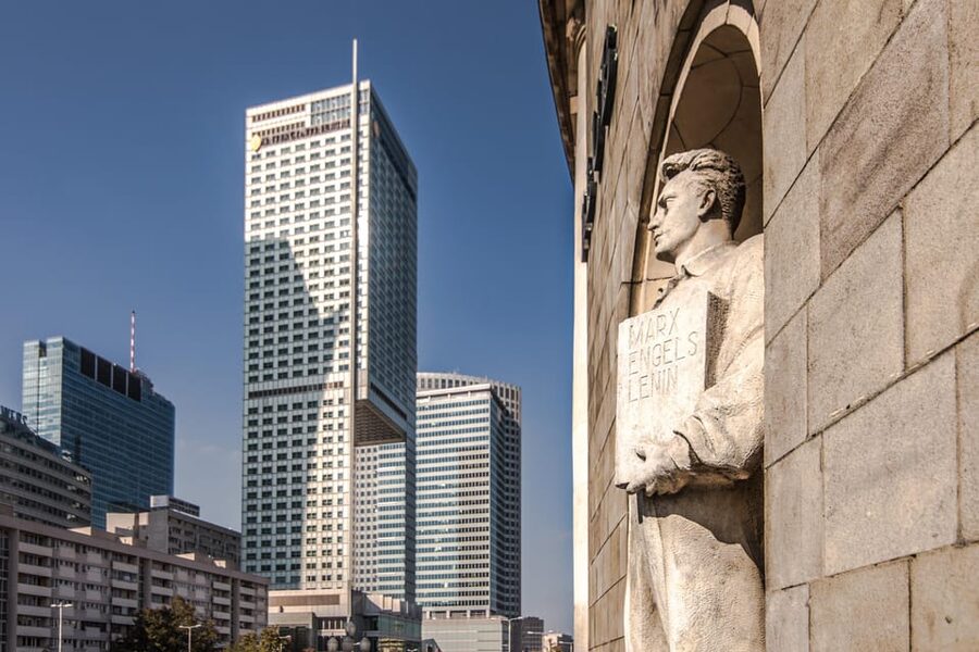 Secrets of Warsaw 4-hour Bike Tour - Crossing the Vistula toward Poniatówka and the National Stadium