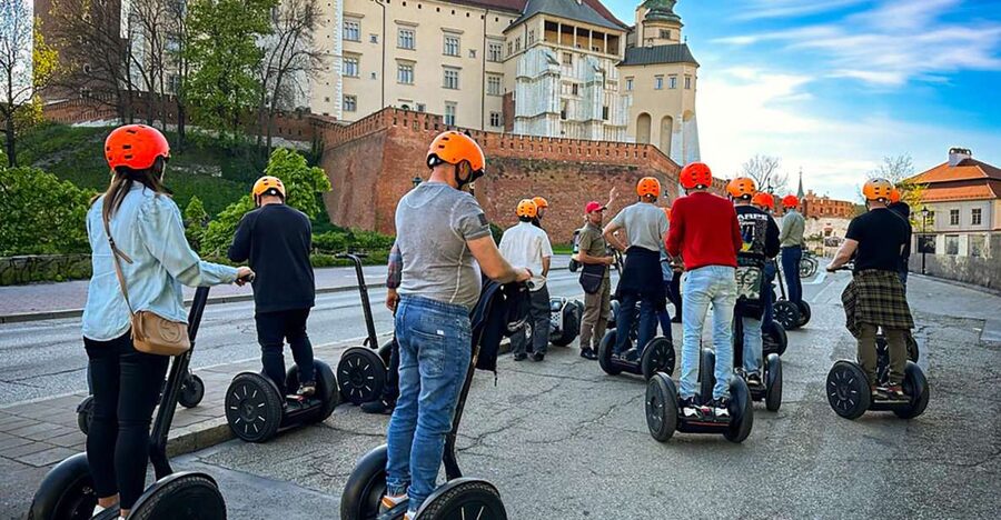 Segway Tour Krakow: Grand Tour (Old Town + Wawel Castle) - Starting at Sienna 17 and learning the controls