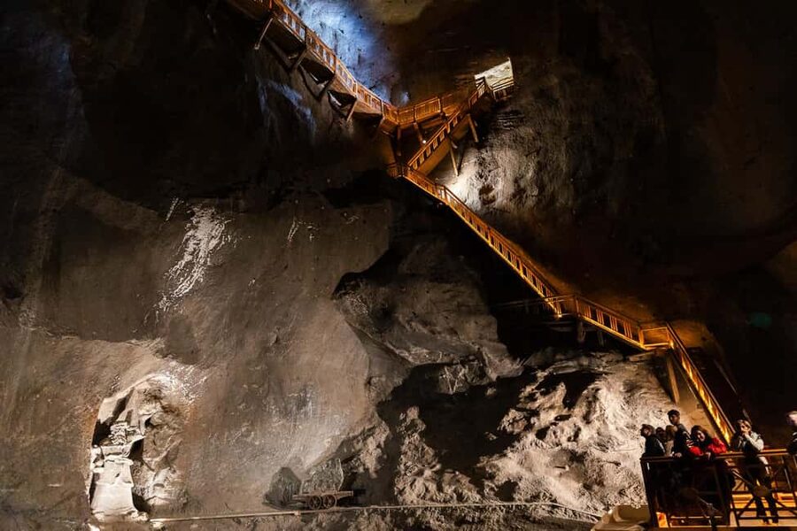 Wieliczka Salt Mine Tour from Kraków – Skip the Line Entry - The first stairs take you into another world